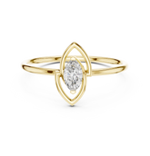 Marquise Cut Lab Diamond Solitaire Engagement Ring