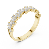 Marquise And Round Diamond Alternative Cluster Band