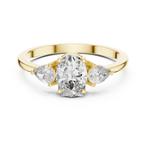 Trilogy Oval Shaped Lab Grown Ring