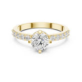 Hidden Halo Round Cut Diamond Ring