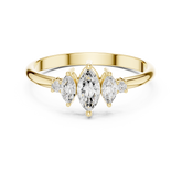 Triple Marquise Diamond Statement Ring