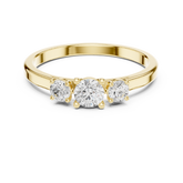 Classic Round Brilliant Three-Stone Ring
