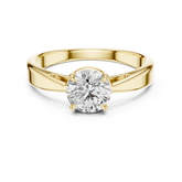 Claw Prong Round Solitaire Diamond Wedding Ring