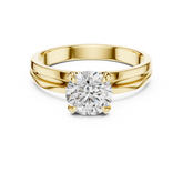 Round Solitaire Lab Grown Diamond Engagement Ring