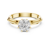 Round Cut Solitaire Lab Diamond Proposal Ring