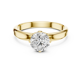 Classic Solitaire Round Cut Diamond Anniversary Ring
