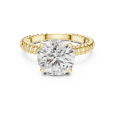Twisted Rope Solitaire Round Diamond Anniversary Ring