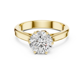 Round Brilliant Solitaire Ring With Six Prong Petal Gallery