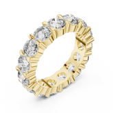 Full Circle Round Cut Diamond Eternity Wedding Band