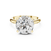 Round Cut Hidden Halo Lab Grown Diamond Ring