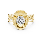 Brilliant Round Cut Solitaire Lab Grown Diamond Minimalist Ring