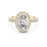 Oval Cut Diamond Halo Engagement Ring