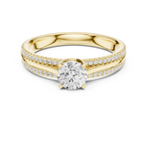 Vintage Inspired Round Brilliant Diamond Engagement Ring