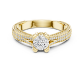 Vintage Inspired Round Brilliant Diamond Anniversary Ring