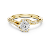 Round Brilliant Bypass Anniversary Ring