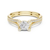 Round Cut Split Shank Diamond Anniversary Ring