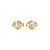 Round Cut Swirl Setting Diamond Studs