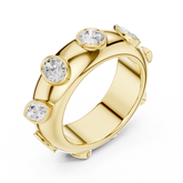 Multi-Shape Diamond Bezel Set Eternity Band