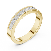 Princess Cut Diamond Channel Set Wedding Band