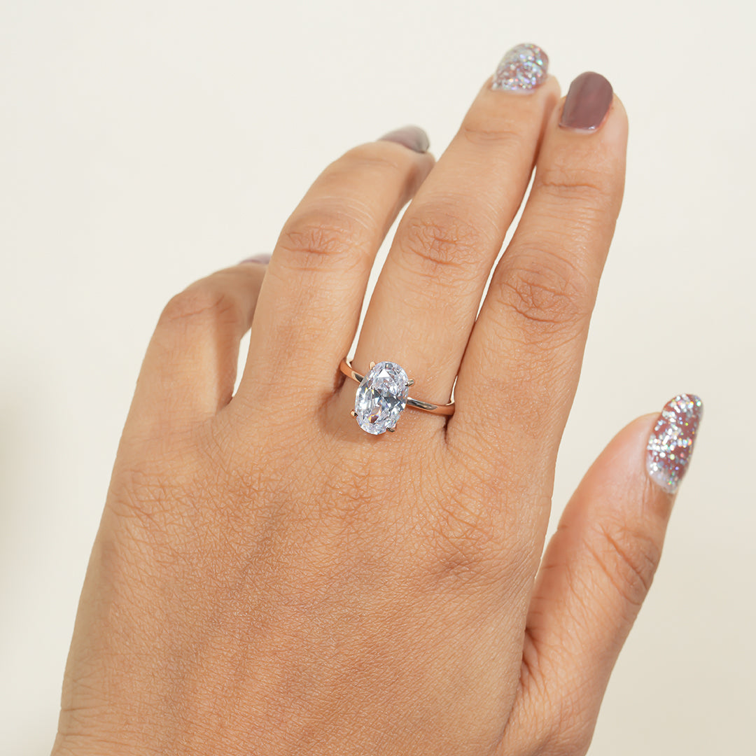 Oval Cut One Diamond Ring