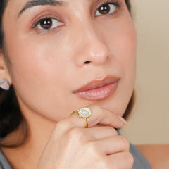 Oval Shape Round Cut Diamond Ring