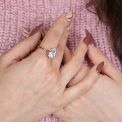Oval Cut One Diamond Ring