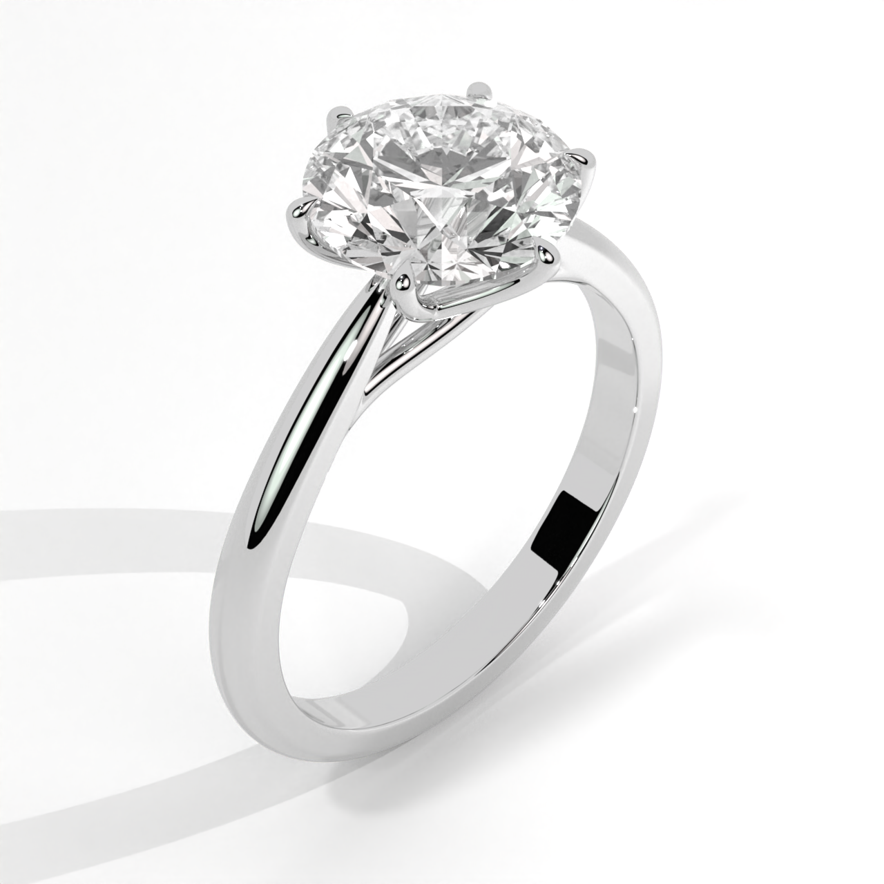 Six-Prong Round Brilliant Solitaire Ring