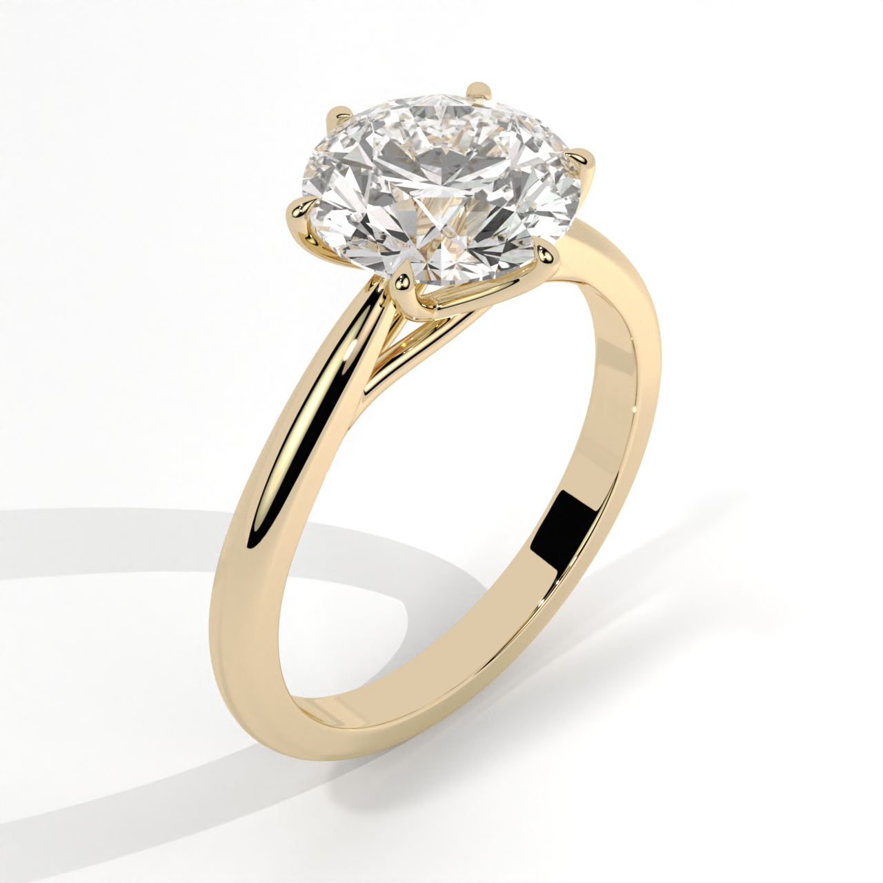 Six-Prong Round Brilliant Solitaire Ring
