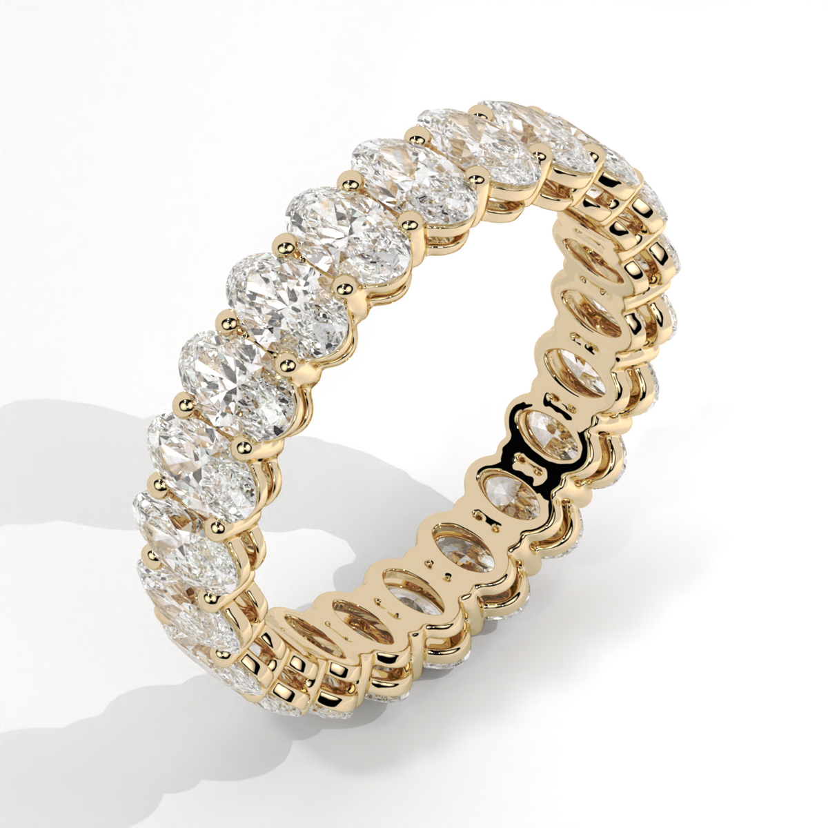 Oval Cut Diamond Full Eternity Wedding Band
