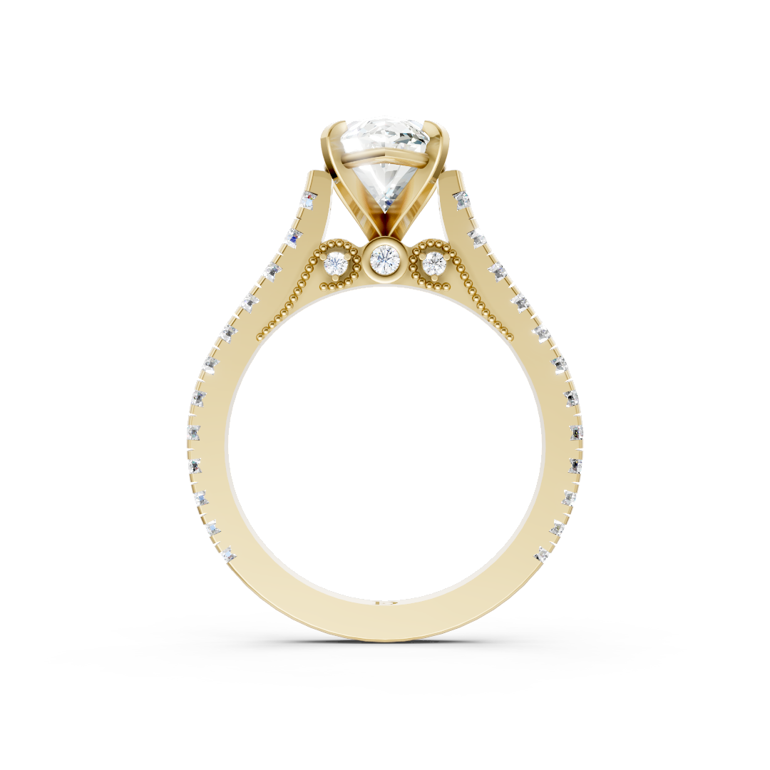 Marquise Diamond Graduation Set Engagement Ring