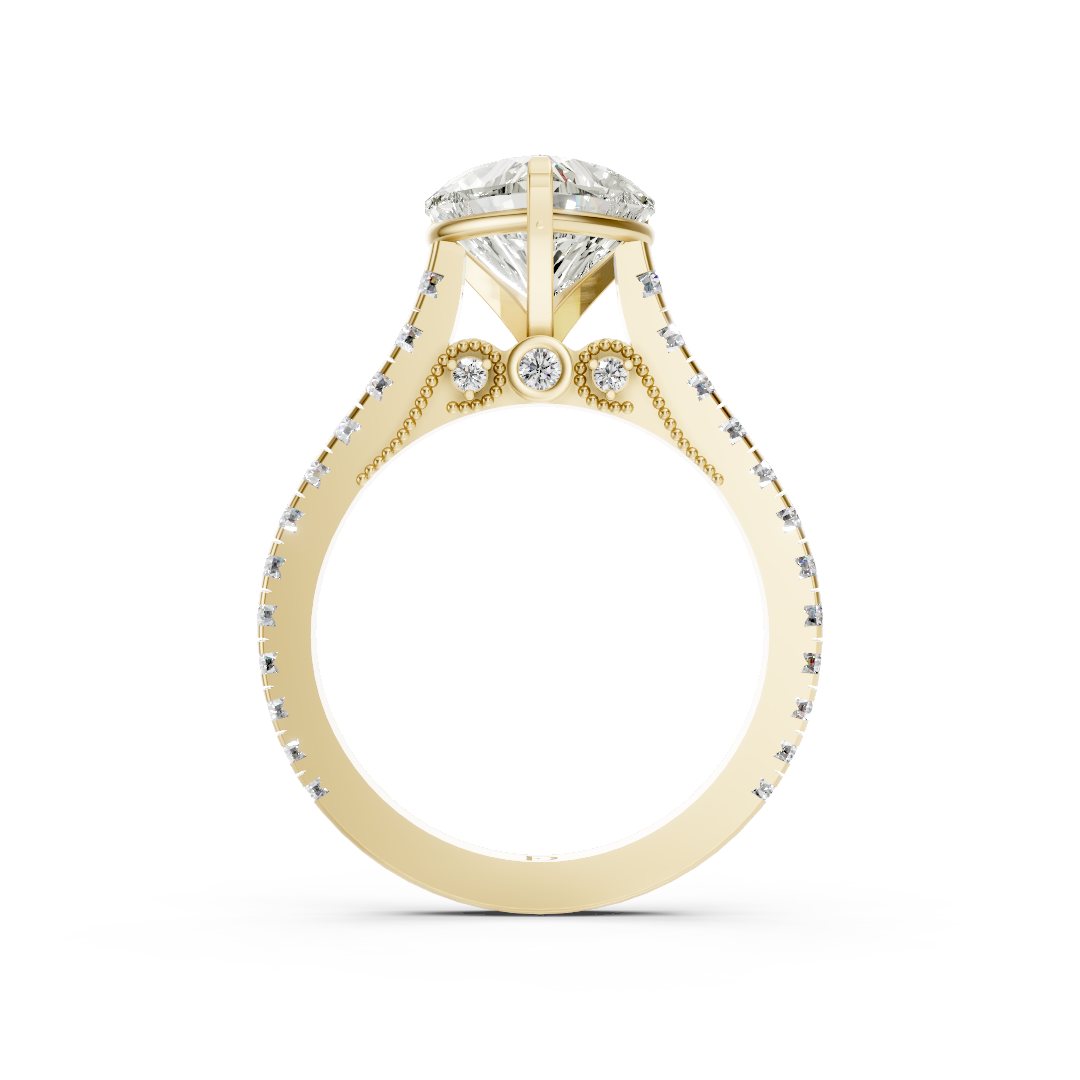 Heart Diamond Graduation Set Engagement Ring