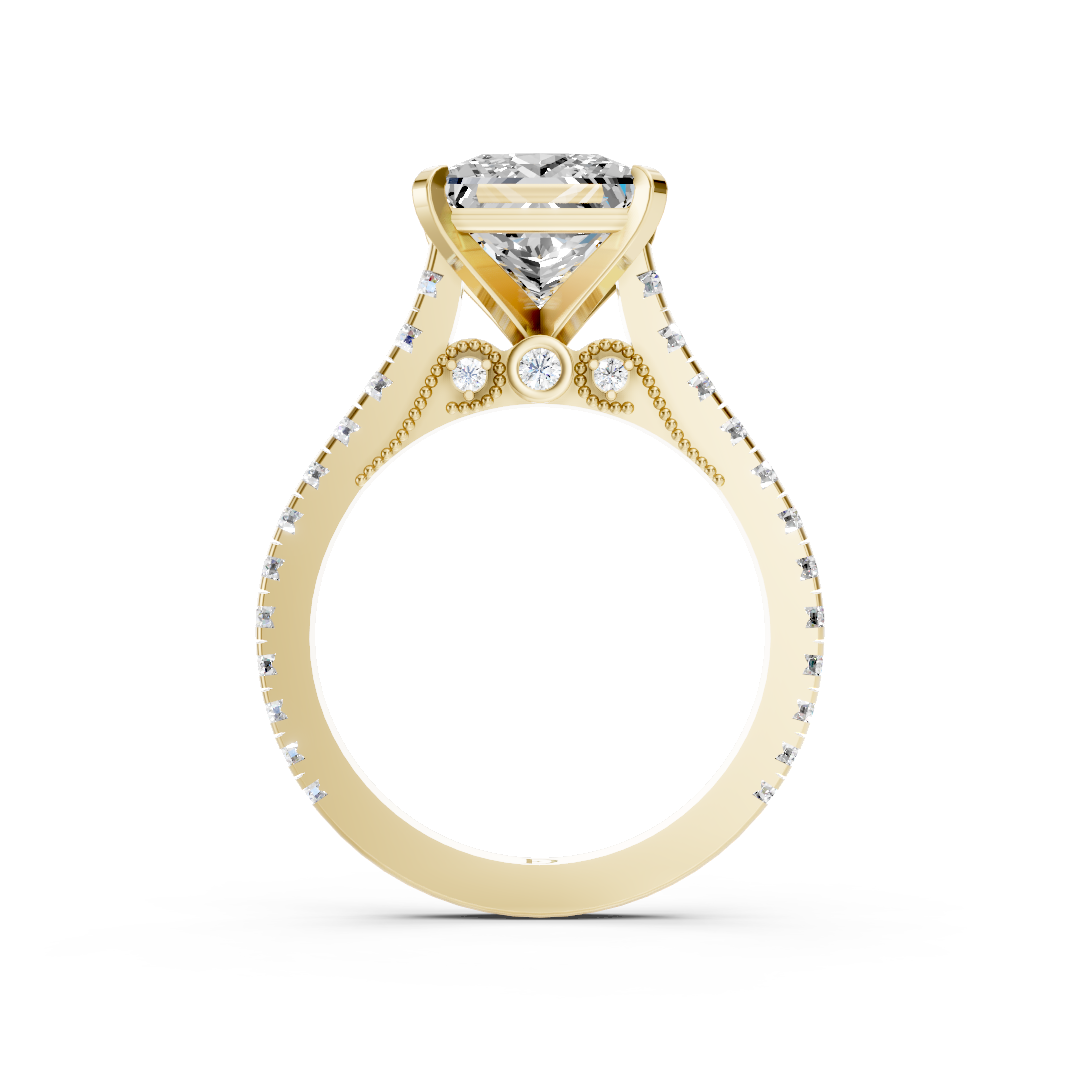 Princess Diamond Graduation Set Engagement Ring