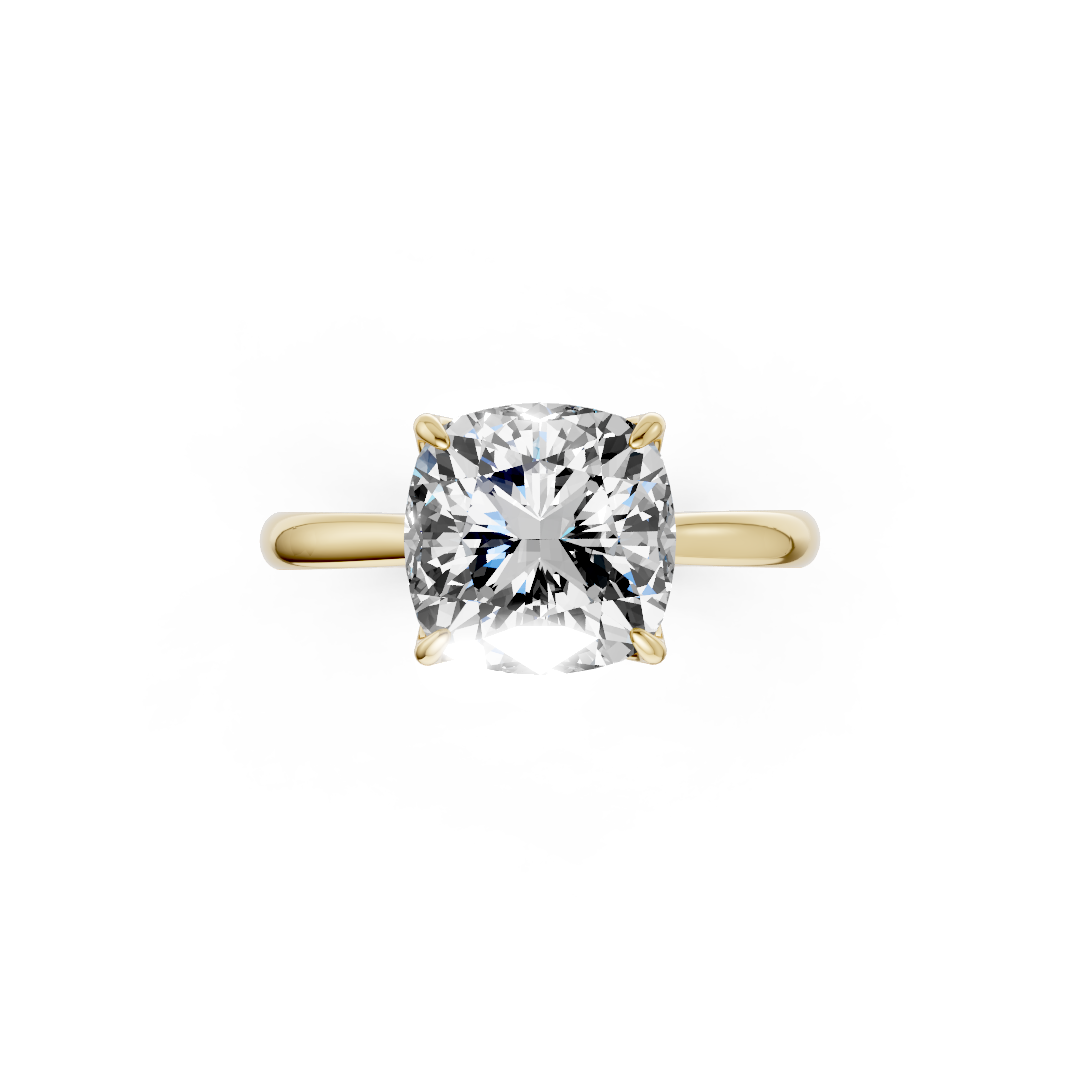 Cushion Cut Flower Prong ring