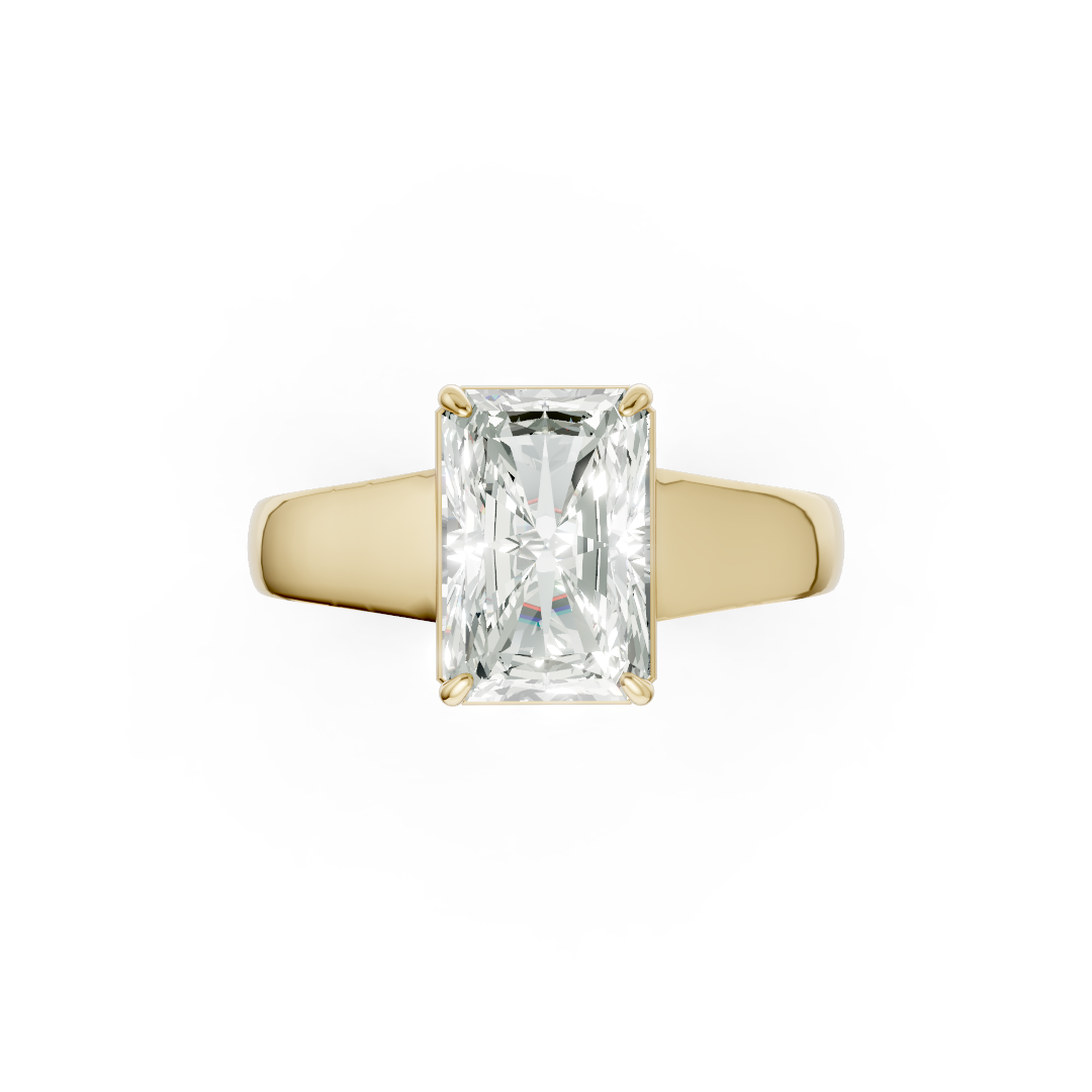 Radiant Diamond Tapered Band Ring