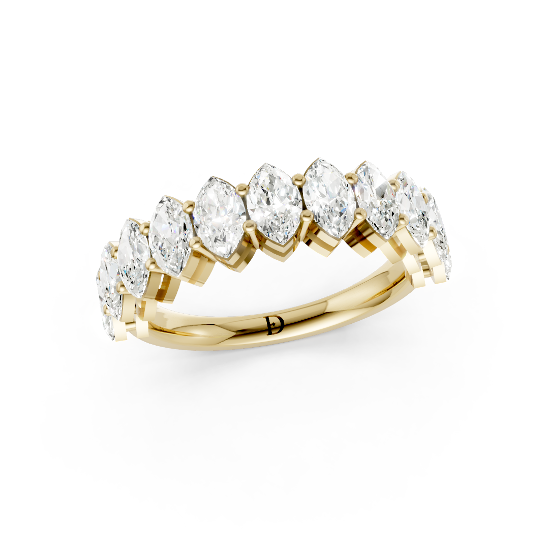 Marquise Diamond Half Eternity Band