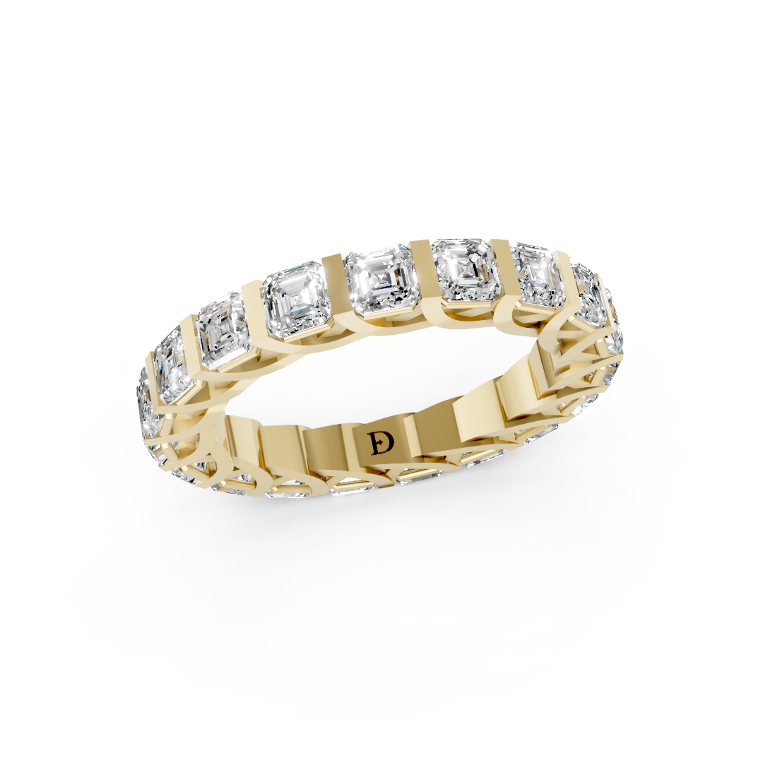 Asscher Diamond Bar Set Full Eternity Band