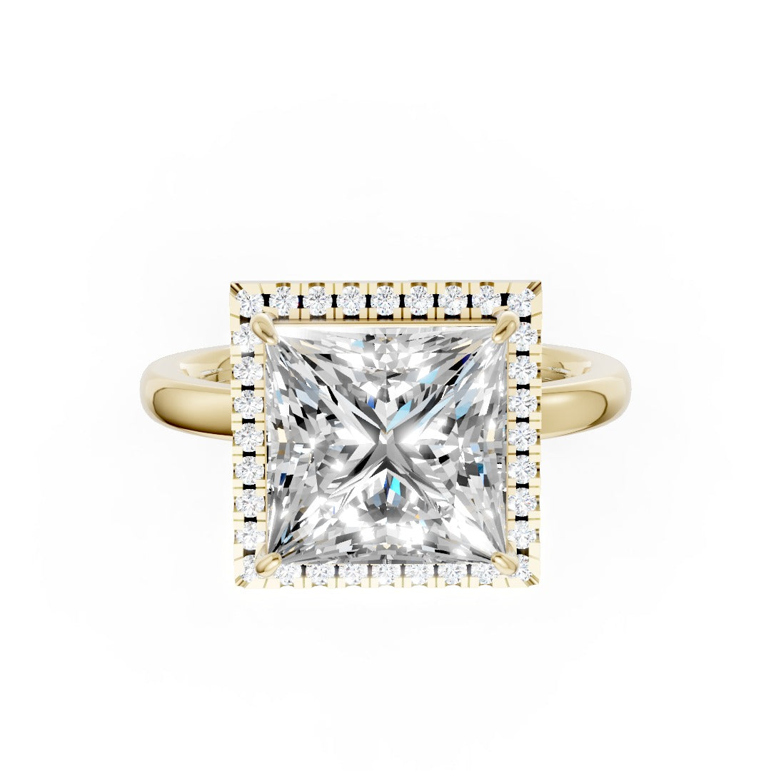 Princess Cut Lab Created Diamond Halo Anniversary Ring