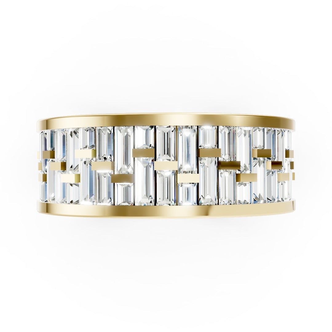 Baguette Cut Channel Set Lab Grown Diamond Wild Band