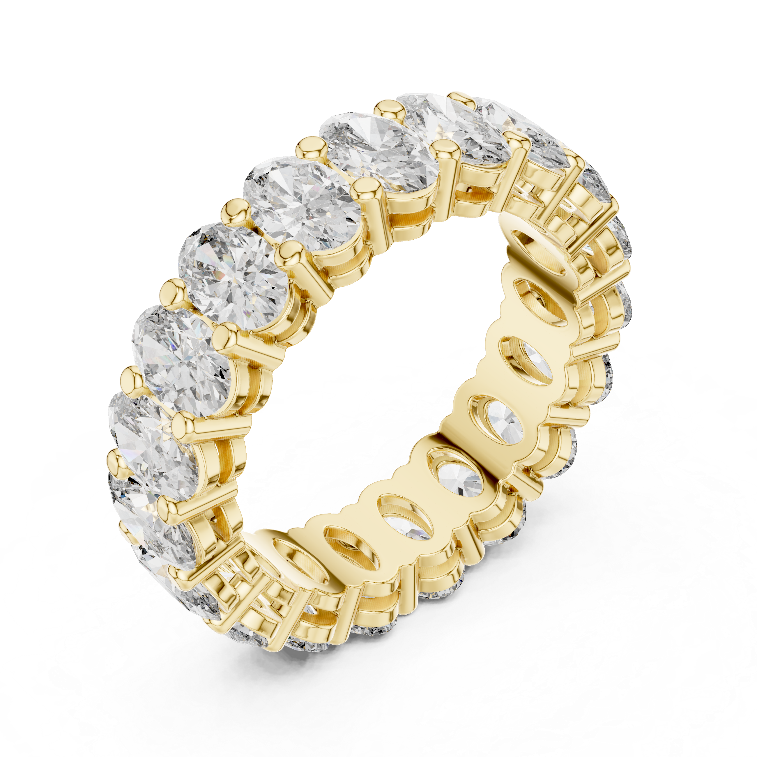 Oval Cut Diamond Full Circle Band