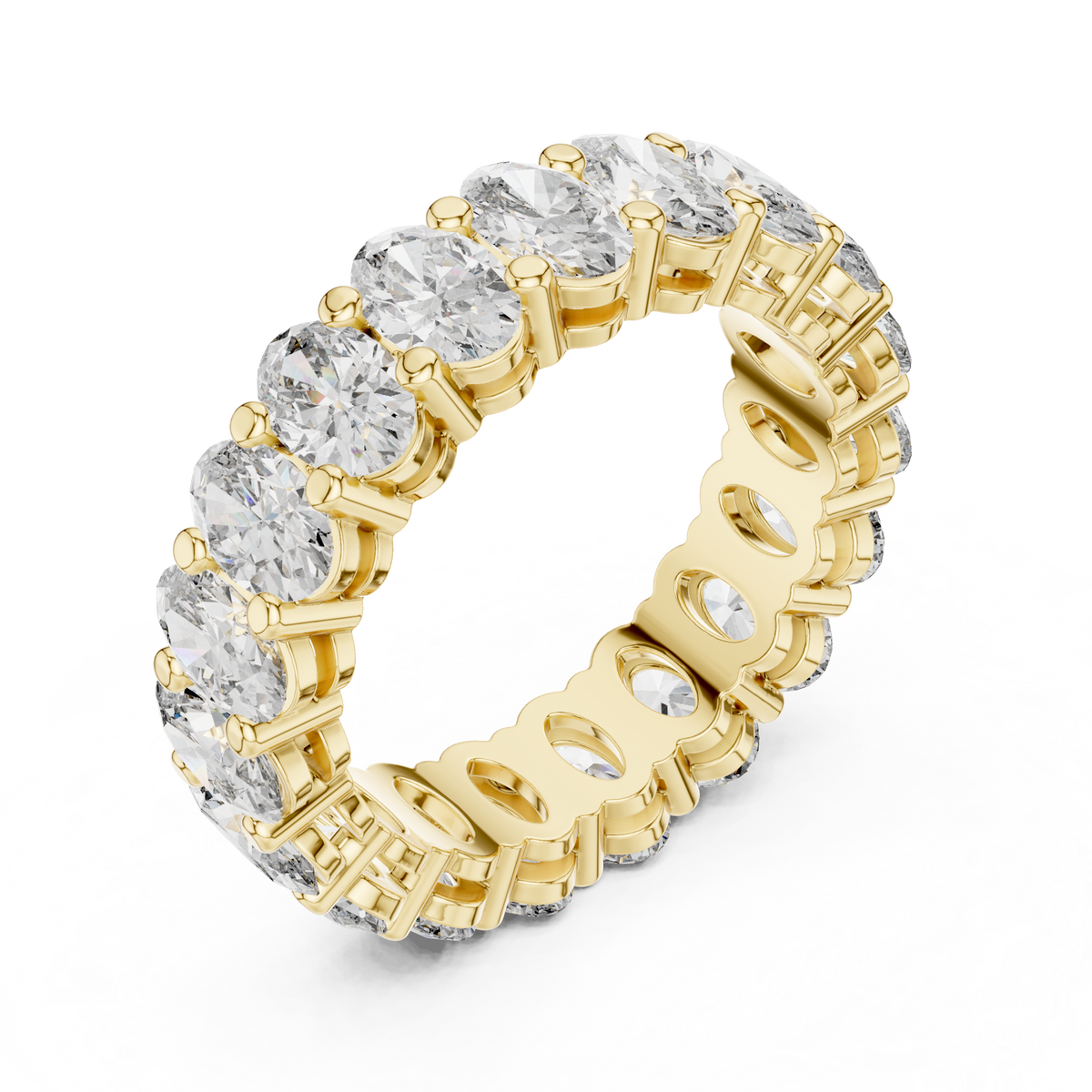 Oval Cut Diamond Full Circle Band