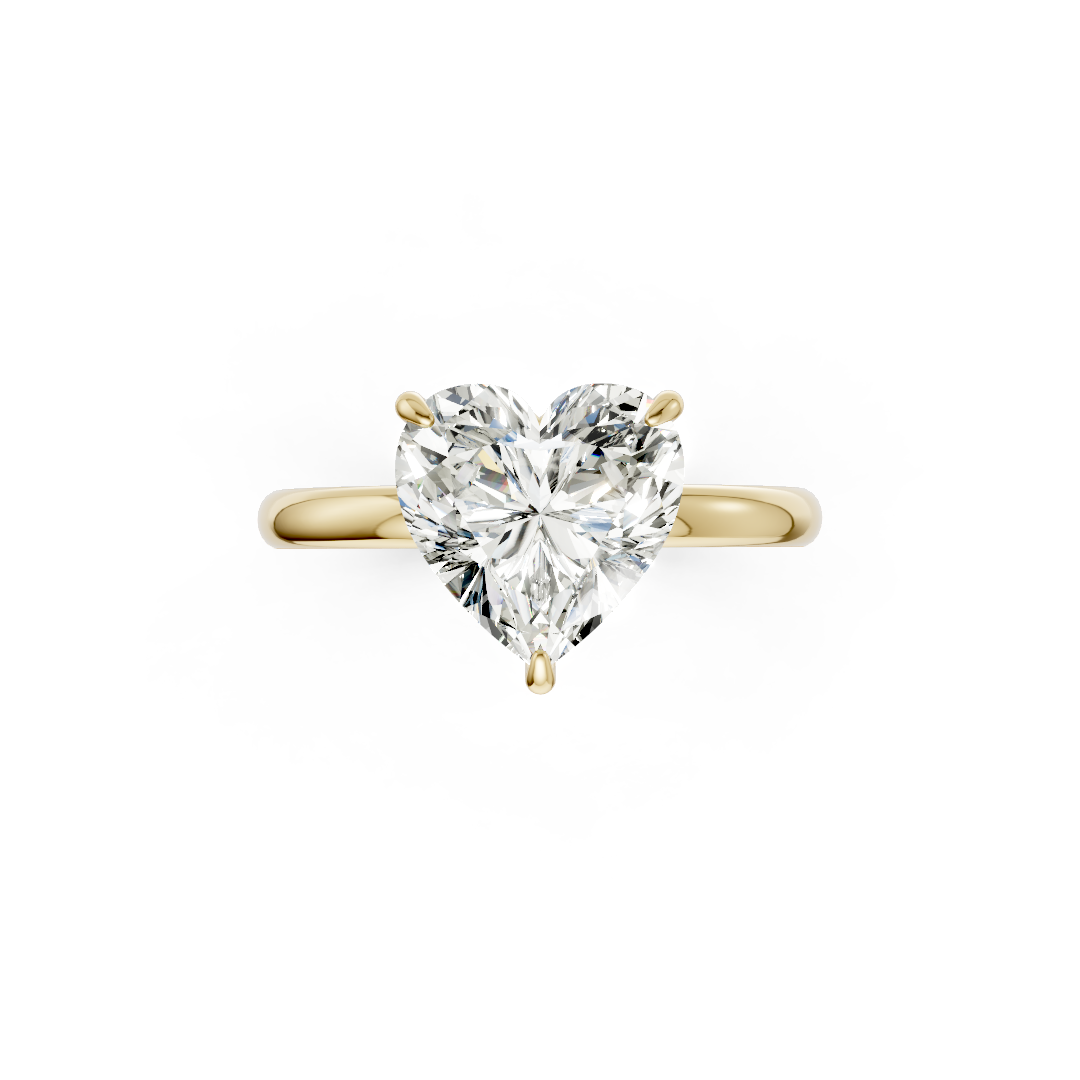 Heart Solitaire Engagement Ring