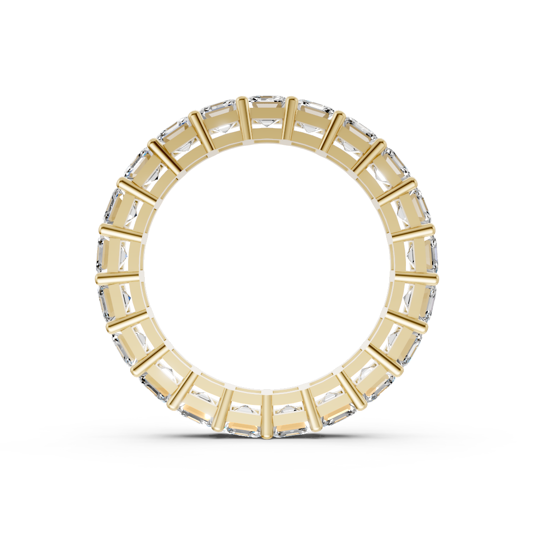 Asscher Diamond Shared Prong Eternity Band