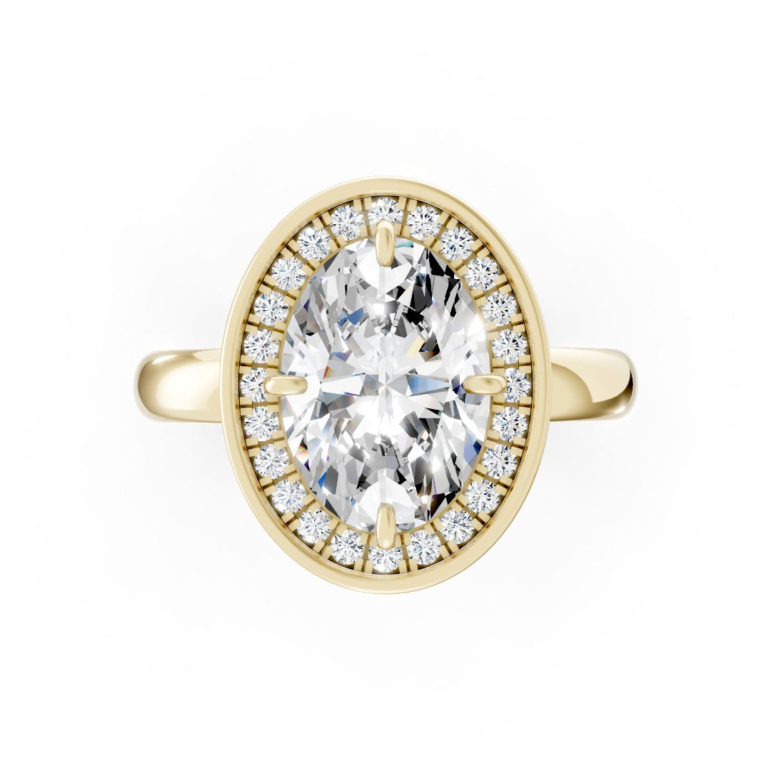 Oval Cut Lab Grown Diamond Halo Ring