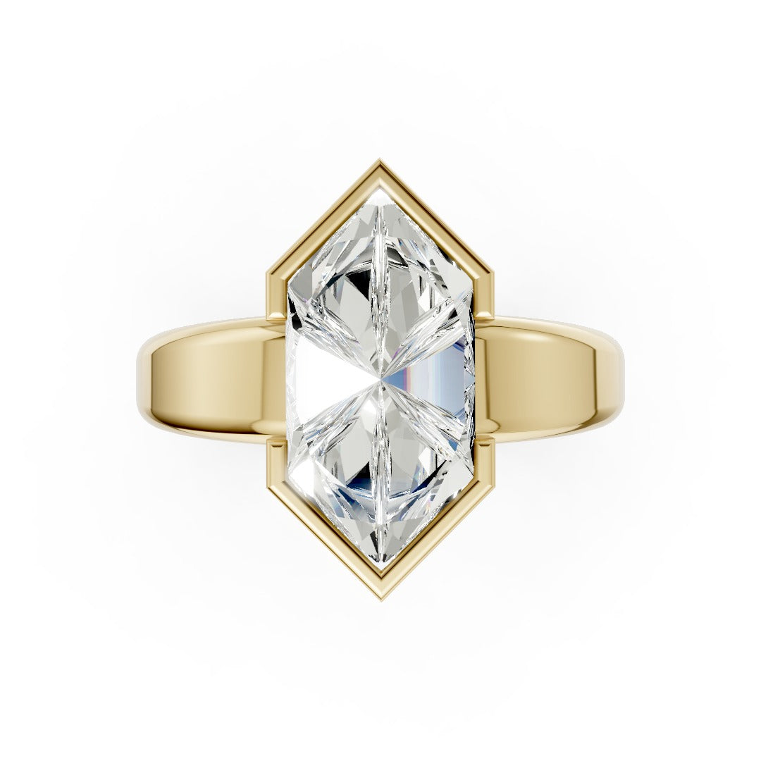 Dutch Marquise Bezel Lab Diamond Solitaire Ring