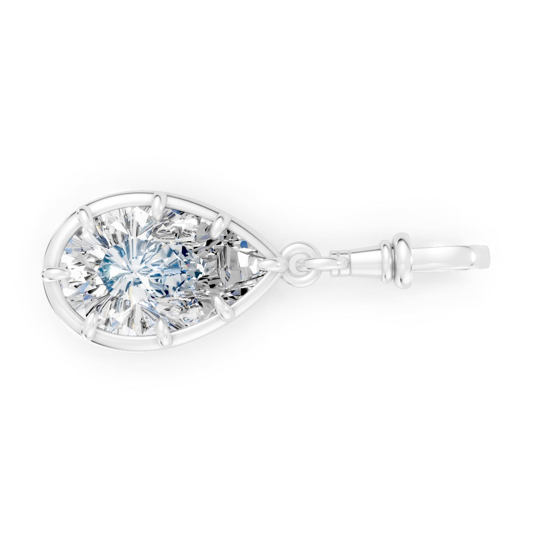 Pear Shaped Classic Solitaire Bezel & Prong Set Pendant