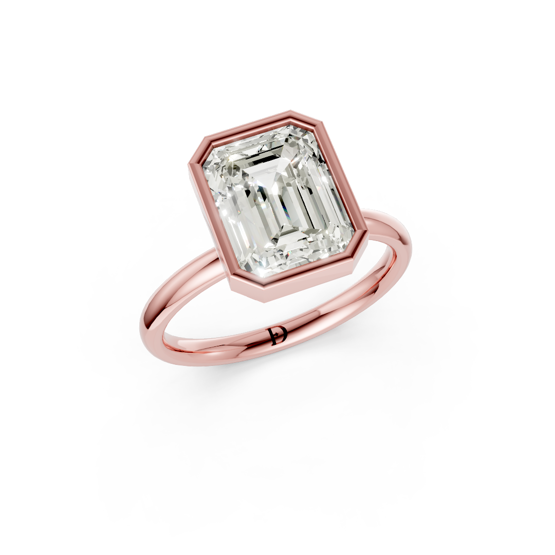 Emerald Solitaire Bezel Ring