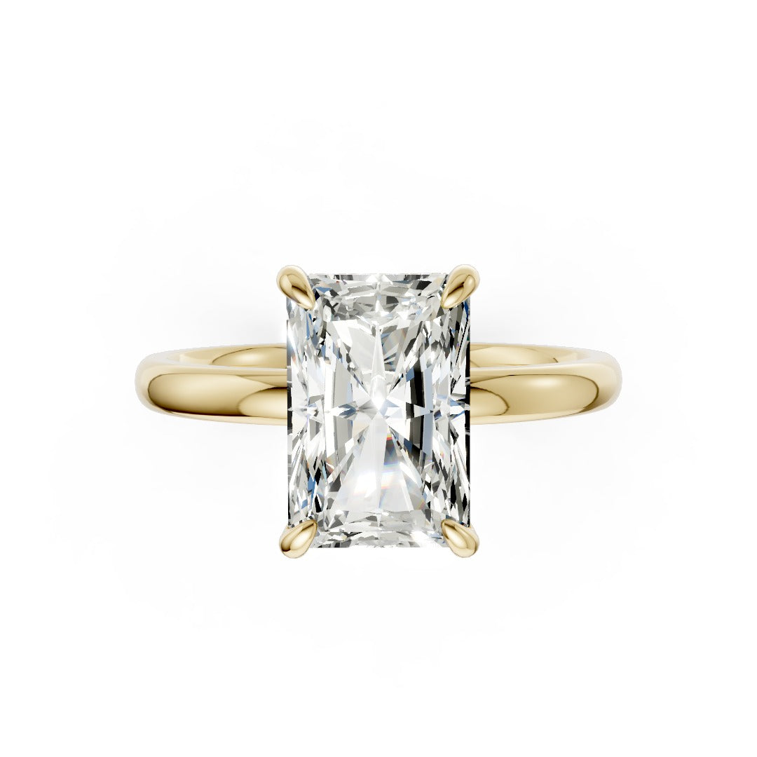 Hidden Halo Radiant Cut Diamond Engagement Ring