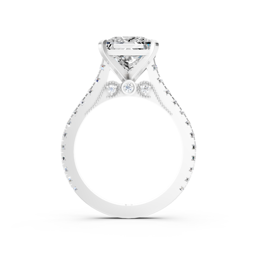 Princess Diamond Graduation Set Engagement Ring