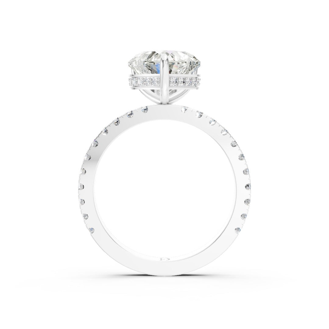 Heart Diamond With Under-Halo Settings Ring