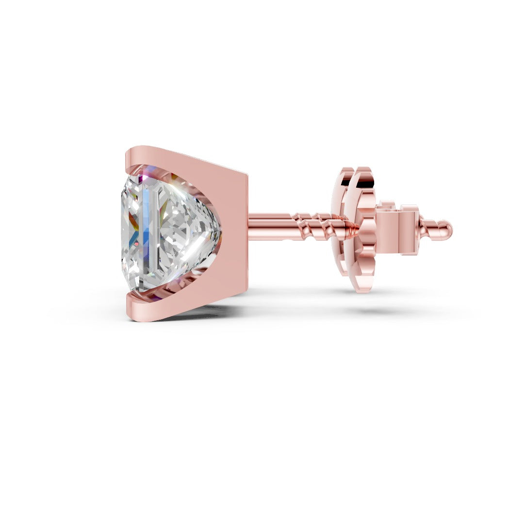 Princess Cut Diamond Stud Earrings